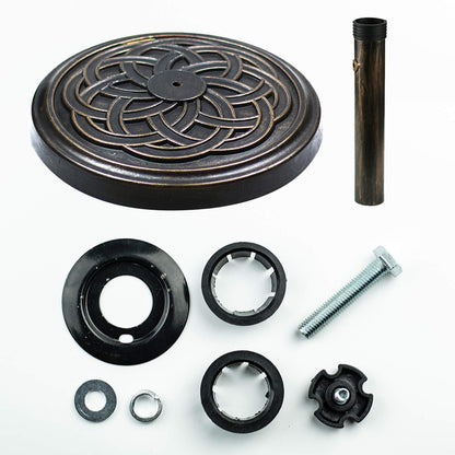 Orgrimmar Umbrella Base 26.5lbs Outdoor Living Heavy Duty Round Antiqued Patio Market Umbrella Base