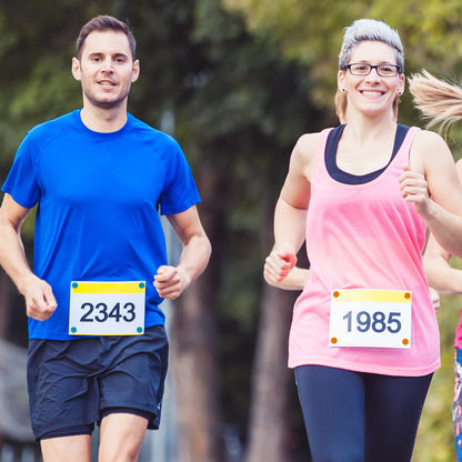 Juexica Running Bib Clips Race Number Buckle Fixing System Triathlon Race Bib Holder Marathon Fastener Holder for Field Event(Mixed Colors)