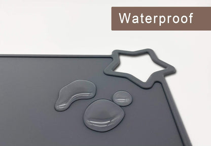 Moonkie Silicone Placemats for Baby & Kid, Stain-Proof Non-Slip Toddler Food Mats Eating Table Mat with 2 Packs