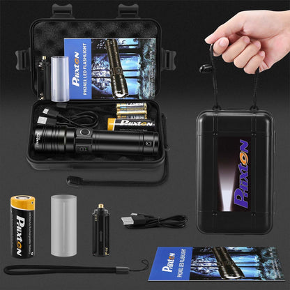 Rechargeable Flashlights 2000 High Lumens Long Range 3280 FT, Super Bright USB C LED Flashlight Long Lasting 15 Hours, Powerful Multifunctional Strong Flash Lights, for Emergency Security Camping