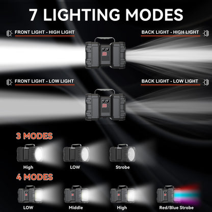 AlpsWolf Rechargeable Flashlight, LED Spotlight Flashlight 10000 Capacity 1200LM 20h Ultra-Long Standby 3+4 Lights Modes Camping Flashlight Waterproof with USB Output as a Power Bank