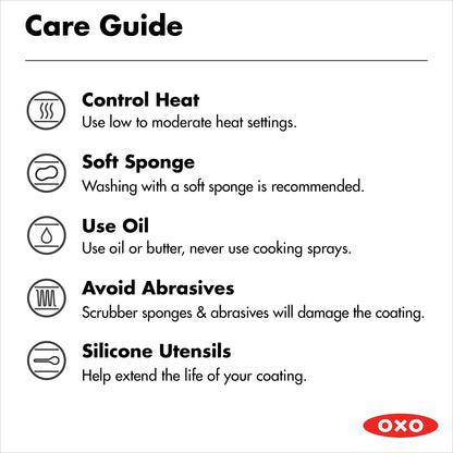 OXO Enhanced 10" Frying Pan Skillet, PFAS-Free Ceramic Nonstick, Durable Hard Anodized Cookware, Scratch Resistant, Stainless Steel Handle, Good Grips, Dishwasher Safe, Oven safe, Black