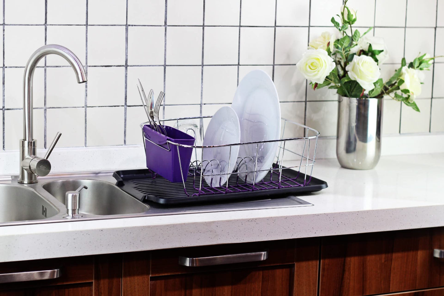 Neat-O Universal Polypropylene Dish Drain Board for kitchen (Black)