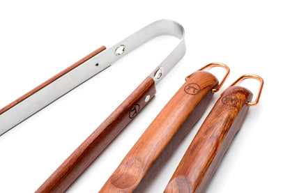 Outset QB00 BBQ, 1 EA, Rosewood 3 Piece Tool Set