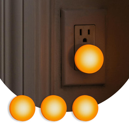 Loftie Night Lights Plug into Wall - 0.5W Plug in Night Light - Warm Amber Glow, Wall Light Sensing Dusk to Dawn - 2000K, UL Certified - Nightlight for Bathroom, Hallway, Bedroom Decor, Kitchen,3-Pack