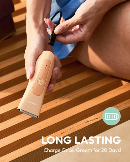 LADYSPOT™ Finishing Trimmers, Electric Shaver for Women, Hair Trimmer for Womens, Shaving & Grooming Sets Kit with 3 Guard and Replaceable Ceramic Blade Heads, Waterproof Wet/Dry(Orange)