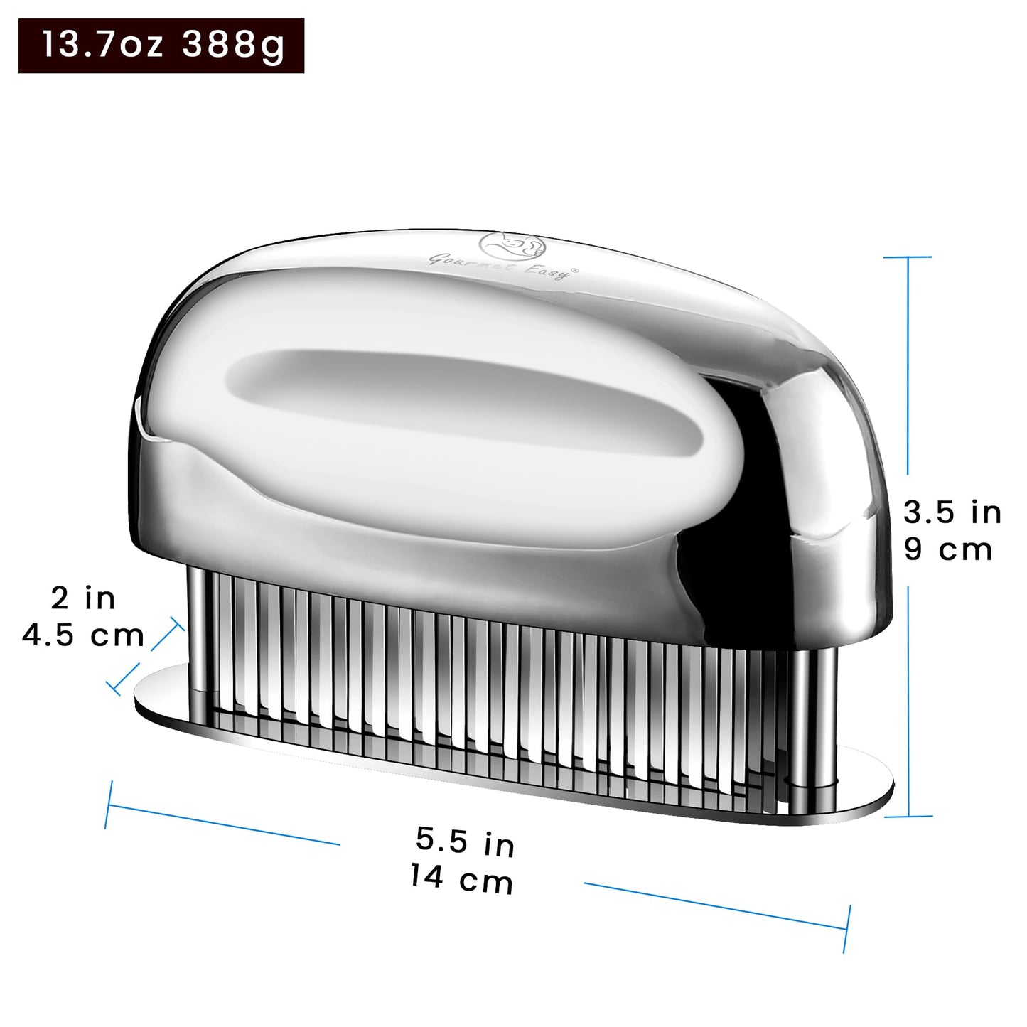 Meat Tenderizer Tool, Easy to Clean, One Piece Design - No Disassembly Needed, Ultra Sharp Needle Blades 100% Stainless Steel, Heavy-Duty Kitchen Gadgets, Meat Needle, Cooking Gadget for Tenderizing