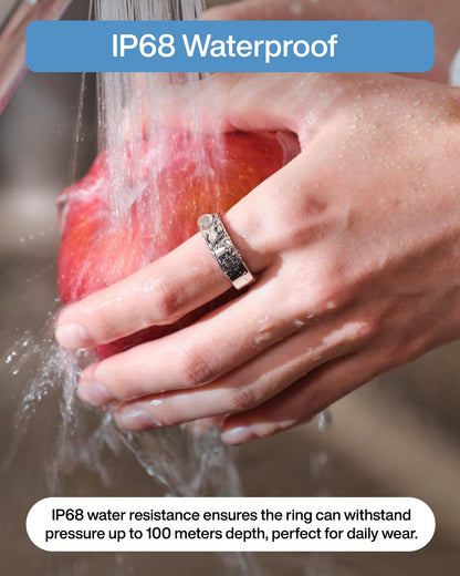 RingConn Gen 2 Air, Ultra-Thin AI Smart Ring, 10-Day Battery Life, Fitness/Sleep/Stress/HR Tracker for Women&Men, No App Fee for Standard Features, iOS & Android Compatible (Size 7, Galaxy Sliver)