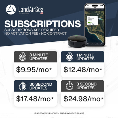 LandAirSea 54 GPS Tracker (Premium Edition) - Long Battery, Magnetic, & Waterproof. Global GPS Tracker for Vehicles. Made in The USA from Domestic & Imported Parts. Subscription is Required.