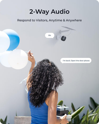 Reolink 4K/8MP Solar Security Camera Wireless Outdoor, Color Night Vision Outside Home Surveillance, 2.4/5GHz WiFi, Solar/Battery Powered, Human/Car/Animal Detection, No Extra Fee, Argus Eco Ultra Kit