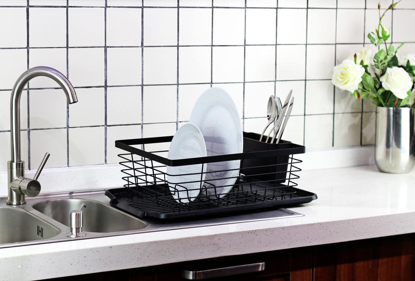 Neat-O Universal Polypropylene Dish Drain Board for kitchen (Black)