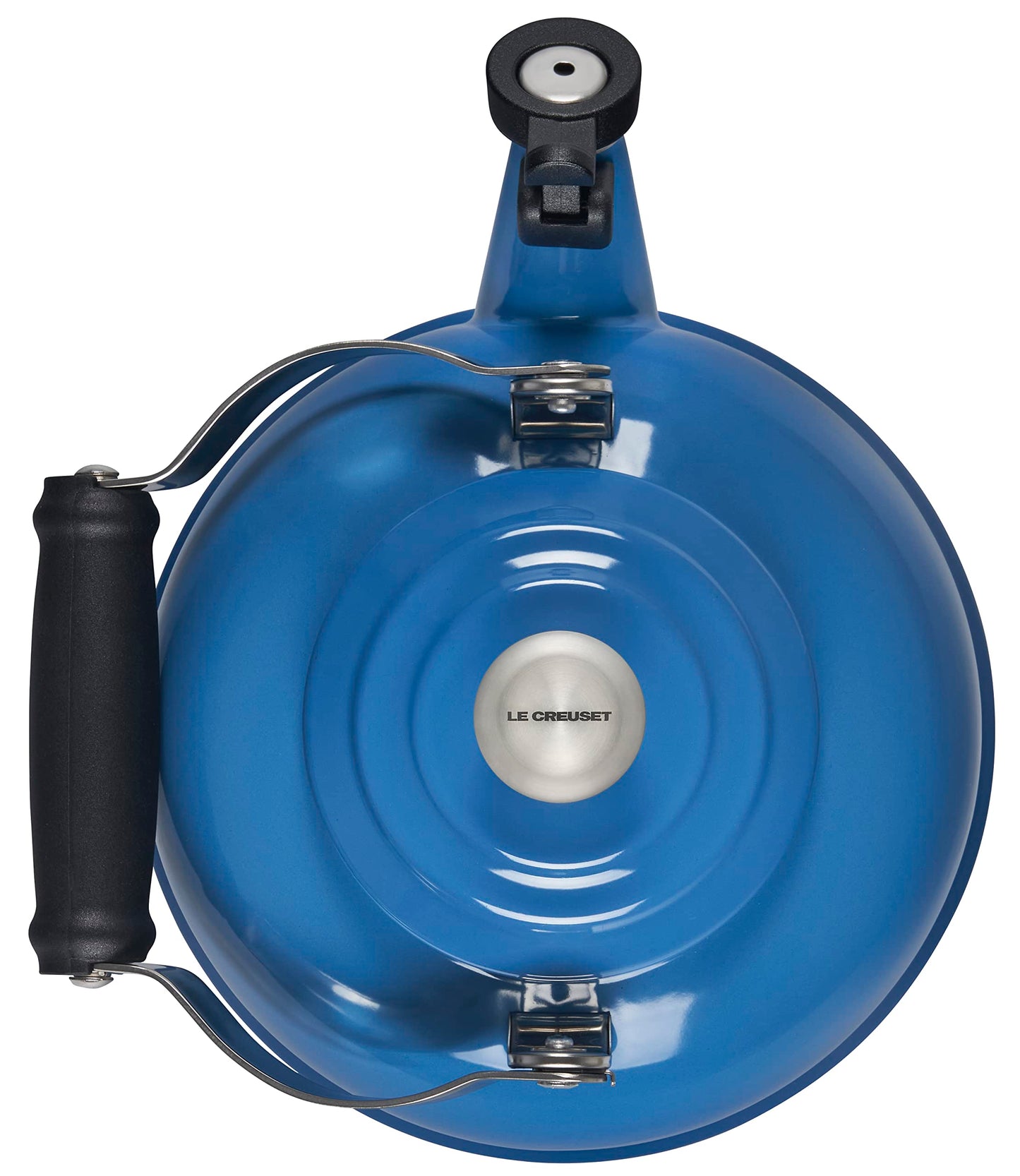 Le Creuset Enamel On Steel Whistling Tea Kettle with Metal Finishes, 1.7 qt., Marseille