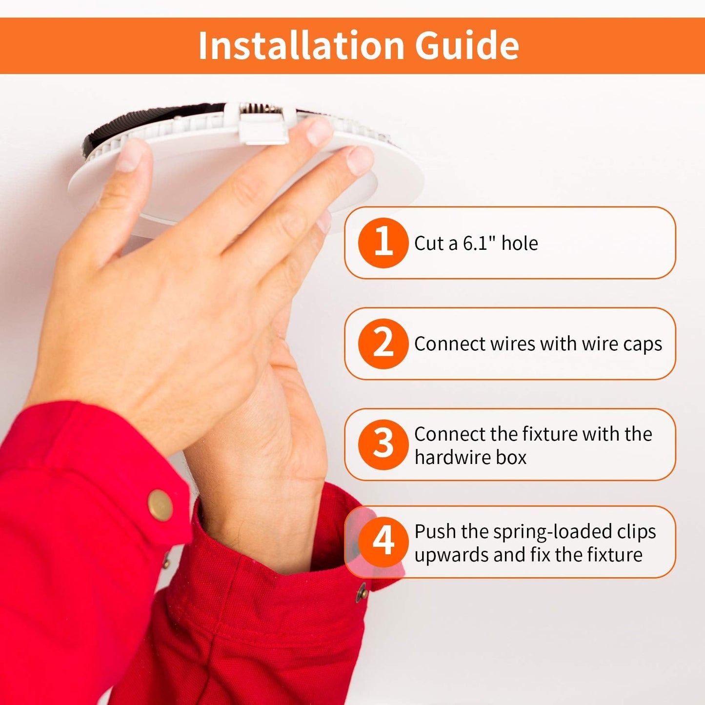 Meconard 12 Pack 6 Inch 5CCT LED Canless Recessed Lighting with Night Light, 2700K/3000K/3500K/4000K/5000K Selectable Ultra-Thin LED Ceiling Lights, 12W=110W, 1050LM, Dimmable Wafer Downlight ETL&FCC