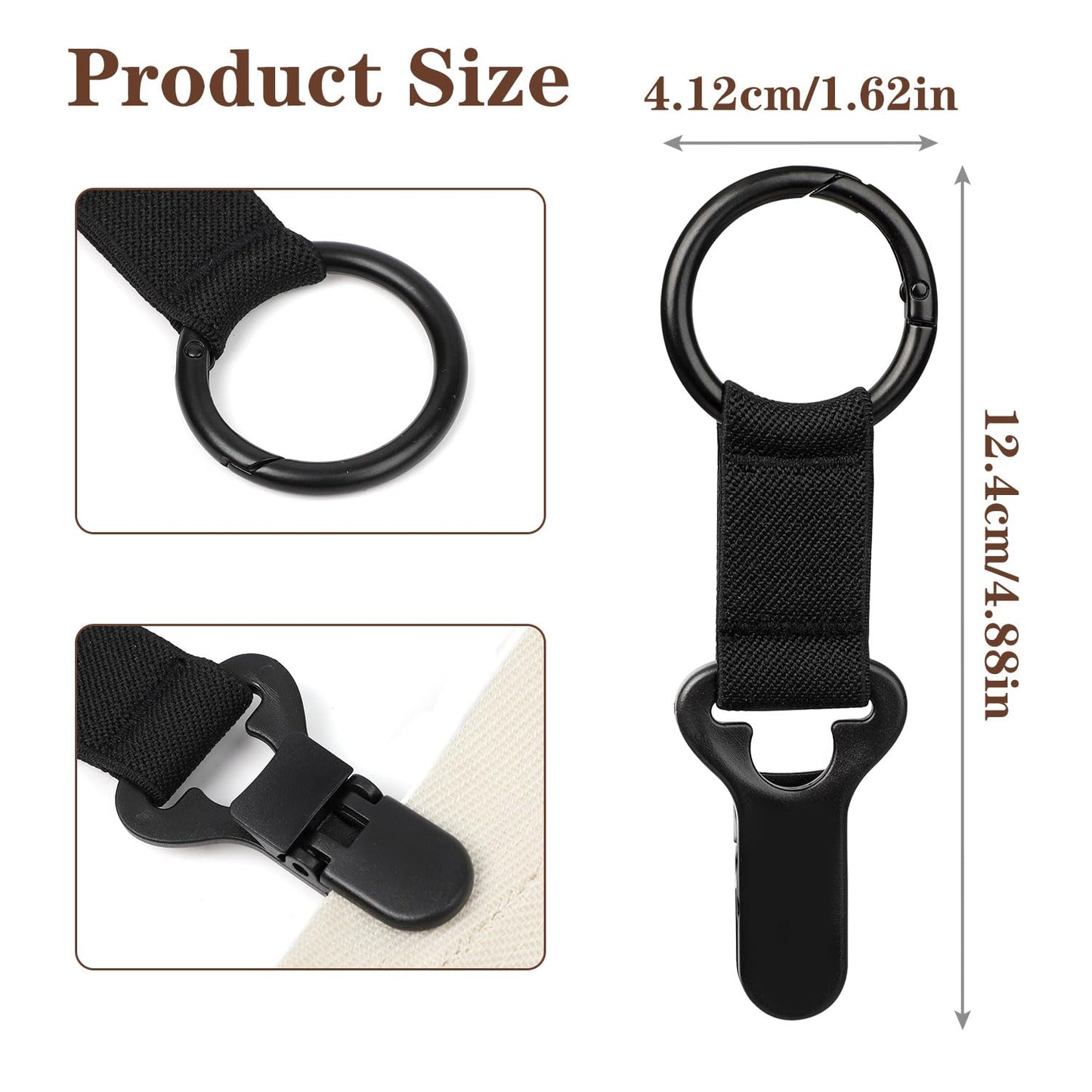 Niveaya Hat Clip for Travel on Bag - 2 Pack, Vacation Beach Cruise Essentials Accessory for Travel Handbag Backpack Luggage