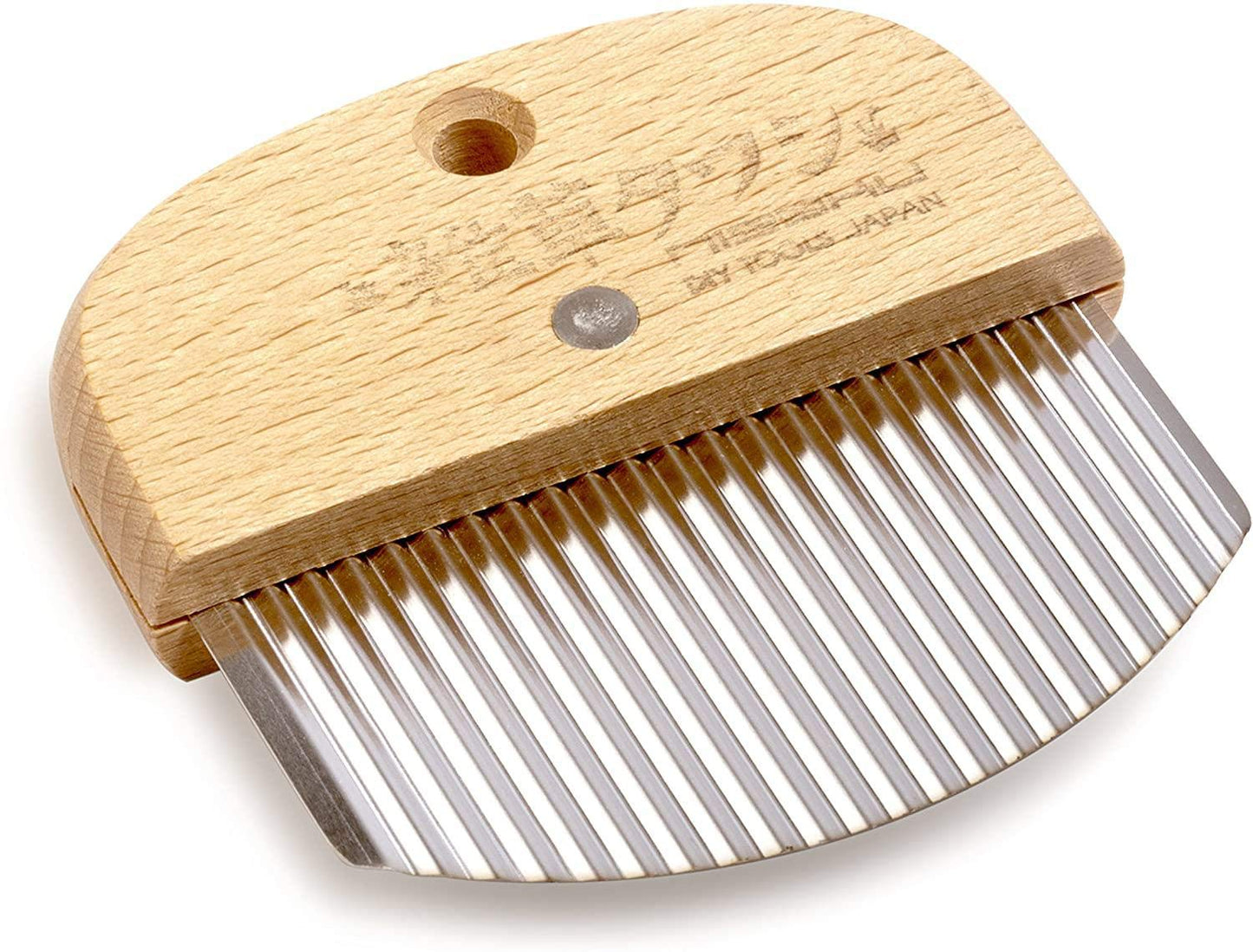 Nisaku NJP2500 Zassou Tawashi Crevice and Sidewalk Crack Weeder, Japanese Stainless Steel 3.25-Inch Blade, 3.25-Inch Wood Handle, Stainless Steel/Wood Handle