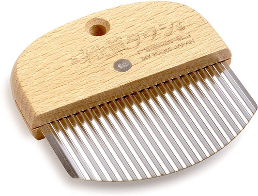 Nisaku NJP2500 Zassou Tawashi Crevice and Sidewalk Crack Weeder, Japanese Stainless Steel 3.25-Inch Blade, 3.25-Inch Wood Handle, Stainless Steel/Wood Handle