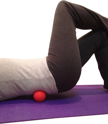 Massage Lacrosse Balls for Myofascial Release, Trigger Point Therapy, Muscle Knots, and Yoga Therapy. Set of 2 Firm Balls (Blue and Red)