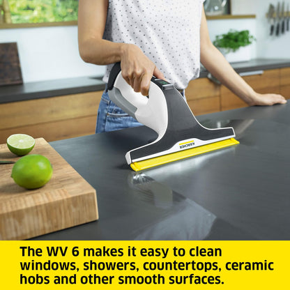Kärcher WV 6 Electric Window Vacuum Squeegee 11" - Cleans Showers, Mirrors, Glass, and Countertops - Electric Squeegee