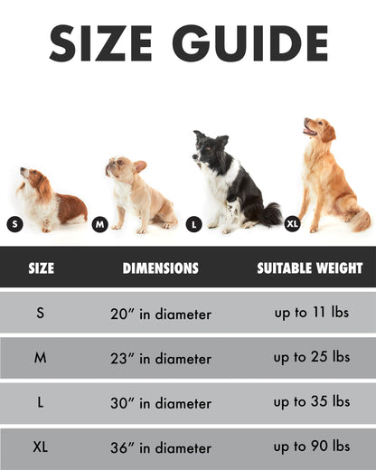 OhGeni Calming Donut Dog Bed Pillow for Small Medium Pets, Machine Washable Removable Cover, Comfort Plush Fluffy Faux Fur with Anti-Slip Bottom, Cats-Friendly Round Cuddly Design, Gray, 23 inches