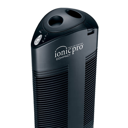 Ionic Pro Compact (CA200) Ionic Air Purifier Tower for Home, Quiet Ionic Filterless Design, Covers Up to 200 Sq. Ft., Removes Odors, Smoke, Dust, and Allergens – Black