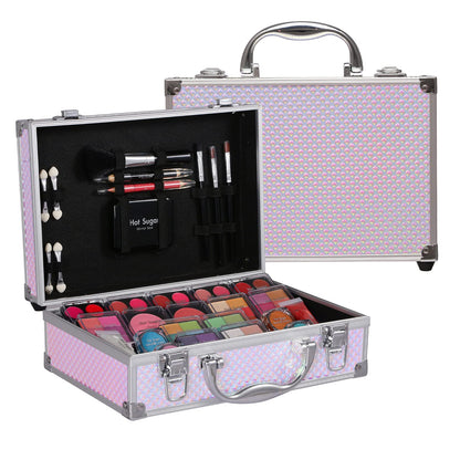 Hot Sugar Makeup Kit for Girls and Women - Full Starter Cosmetics Set with Eye Shadow Palette, Blush, Lip Gloss, Lip & Eye Pencil and Mirror