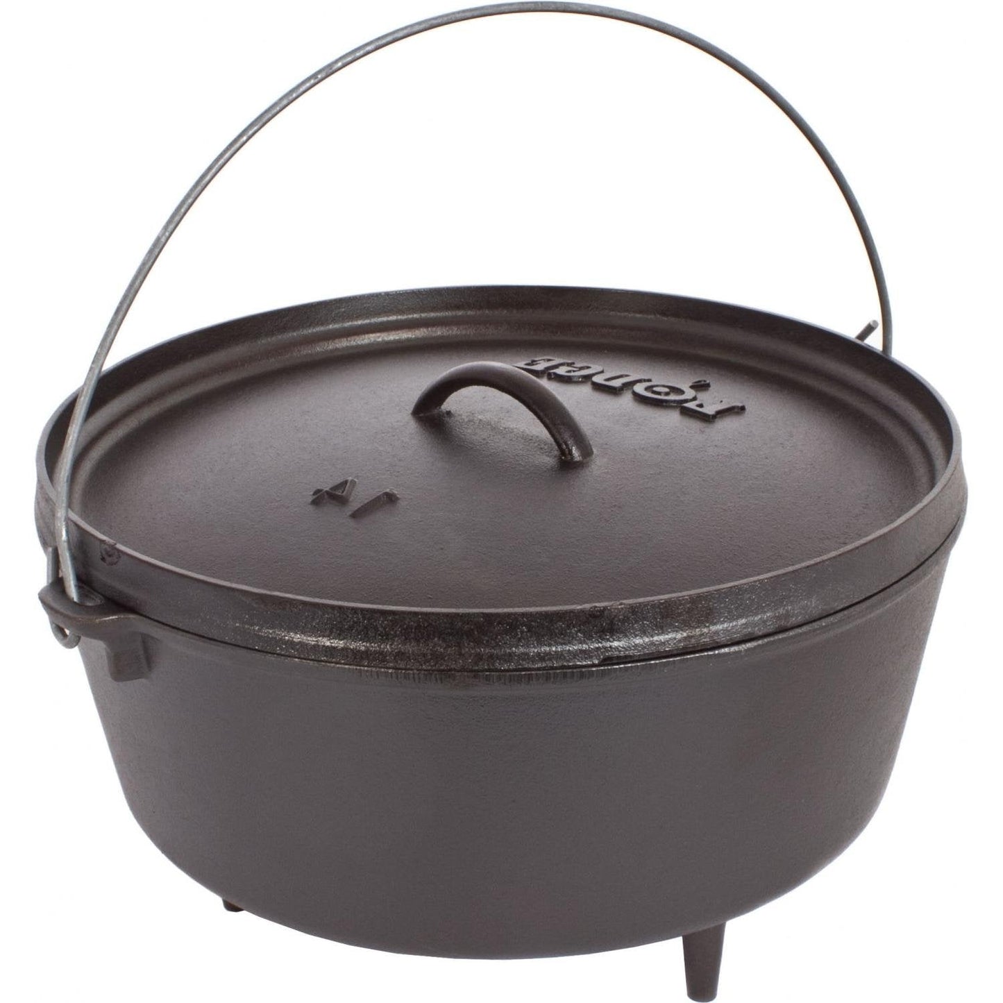 Lodge 10 Quart Pre-Seasoned Cast Iron Camp Dutch Oven with Lid - Dual Handles - Use in the Oven, on the Stove, on the Grill or over the Campfire - Black
