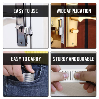 Portable Door Lock for Travel - Improved Travel Hotel Door Lock Apartment Security Device Door Jammer ozozo