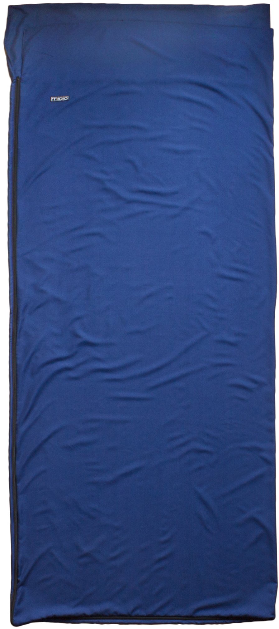 MIQIO 2-in-1 Sleeping Bag Liner and XL Sized Travel Sheet - All Around Zipper - 100% Cotton - Ultra Lightweight Sleep Liner for Hotel Hostel and Camping