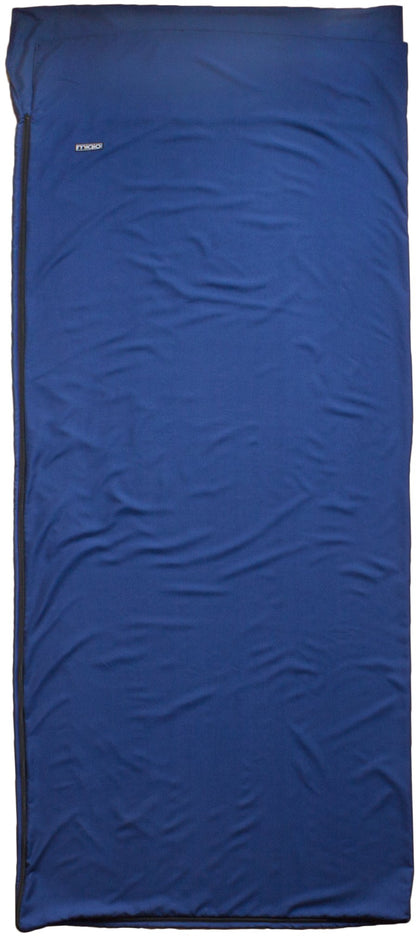 MIQIO 2-in-1 Sleeping Bag Liner and XL Sized Travel Sheet - All Around Zipper - 100% Cotton - Ultra Lightweight Sleep Liner for Hotel Hostel and Camping