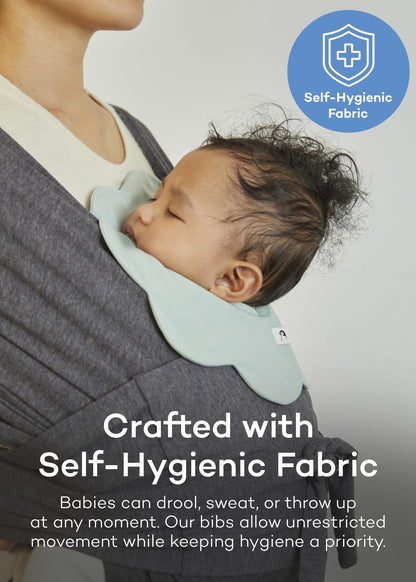 Konny Baby Bibs 5-Pack, 360 ° Rotate, Soft and Absorbent Bandana for Drooling and Teething Newborn Boys Girls Baby Essentials (Set 4 - Mint, Pink, Beige, Wine Dot, Creamy Gingham)