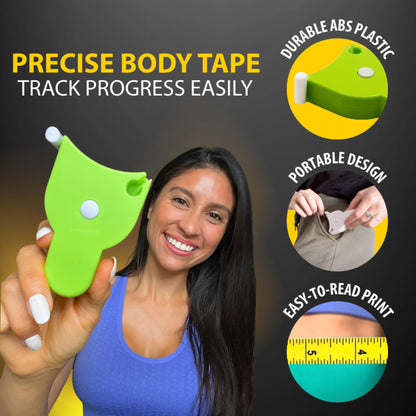 Perfect Body Tape Measure - 80 Inch Automatic Telescopic Tape Measure - Retractable Measuring Tape for Body: Waist, Hip, Bust, Arms, and More (Green - 80 inch)