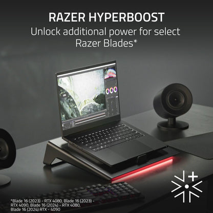 Razer Laptop Cooling Pad: Adaptive Smart - Intelligent Fan Control - Airtight Pressure Chamber - Fits Most Laptops & Macbooks 14” to 18" - Preset & Custom Fan Curves - 3 Port USB Type A - Chroma RGB