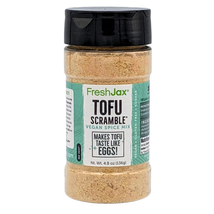 FreshJax Premium Gourmet Spices and Seasonings, Tofu Scramble Spice Mix (4.8oz Large Bottle) Vegan Plant-Based Tofu Seasoning, Organic Ingredients Gluten-Free Certified Kosher