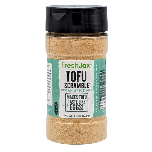 FreshJax Premium Gourmet Spices and Seasonings, Tofu Scramble Spice Mix (4.8oz Large Bottle) Vegan Plant-Based Tofu Seasoning, Organic Ingredients Gluten-Free Certified Kosher
