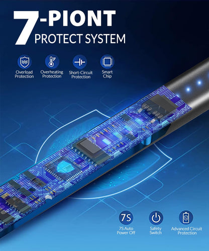 IUIRE Candle Lighters Electronic Arc Windproof Flameless USB Rechargeable Lighter (2 Pack - Black&Rose Gold)