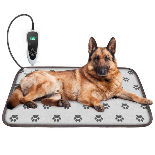 GOLOPET Large Dog Heating Pad 34x21in with Smart Thermostat Switch and Power Line Protection Tube,Obtained MET and UL Dual Certification,Waterproof Pet Heating pad, Suitable for Dogs of All Ages