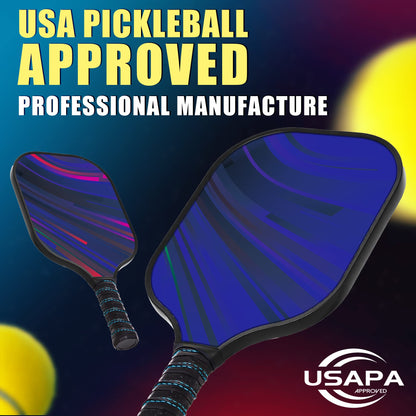DULCE DOM Pickleball Paddles Set of 4, USAPA Approved Pickleball Paddles Rackets Set, 4 Lightweight Paddles with 4 Pickle Balls and Portable Bag for Beginners Indoor Outdoor Sports