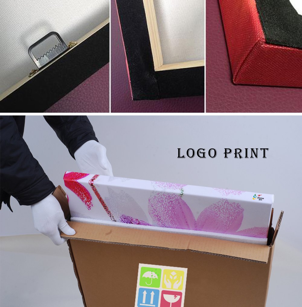 KREATIVE ARTS - 4 Pieces Canvas Prints Wall Art Big Moon over Lake in Dark Forest Modern Canvas Painting Landscape Picture Peaceful Jungle Poster Giclee Artwork For Home Decor