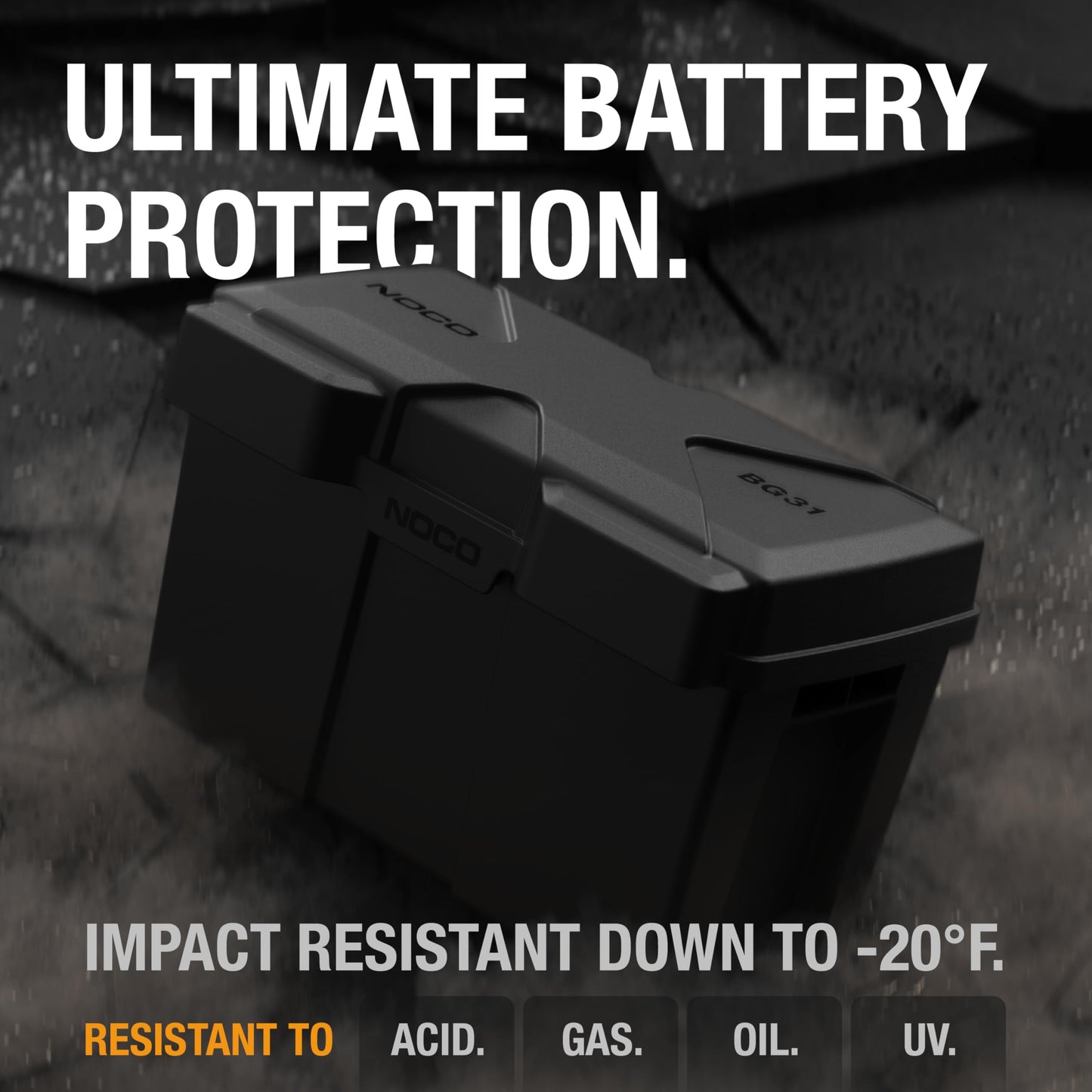 NOCO Snap-Top BG31 Battery Box, Group 24-31 12V Battery Box for Marine, Automotive, RV, Boat, Camper and Travel Trailer Batteries