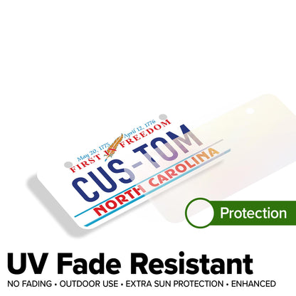 Mini License Plates, Personalized License Plates, Custom for Car, Bikes, ATV, Kids Car, Golf Cart, Jeep, 2x4 Inch, Rust-Free Fade Resistant Aluminum, USA Made by My Sign Center (North Carolina)