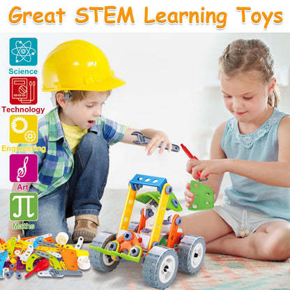 10 in 1 STEM Toys for 4 5 6 7 8+ Year Old Boy Girl Birthday Gifts Building Toys for Kids Ages 4-8 5-7 6-8 Preschool Educational Stem Activities for Boys 3-5 4-6 8-10 Creative Games Christmas Idea Gift
