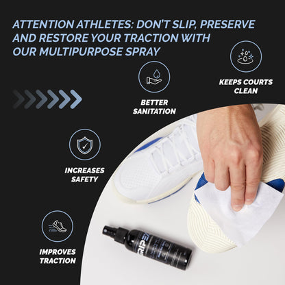 GRIPEXX 2 in 1 Sports Shoe Grip Spray, Provides Traction and Rejuvenates Soles. Multipurpose Grip Spray for Improving Basketball Shoe Grip. Anti Slip & Performance Enhancer