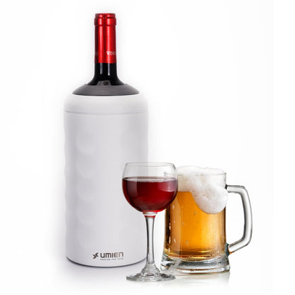 Premium Wine Chiller - Wine Bottle Chiller Double Walled, Vacuum Insulated Wine Cooler for Most 750mL Champagne and Wine Bottles