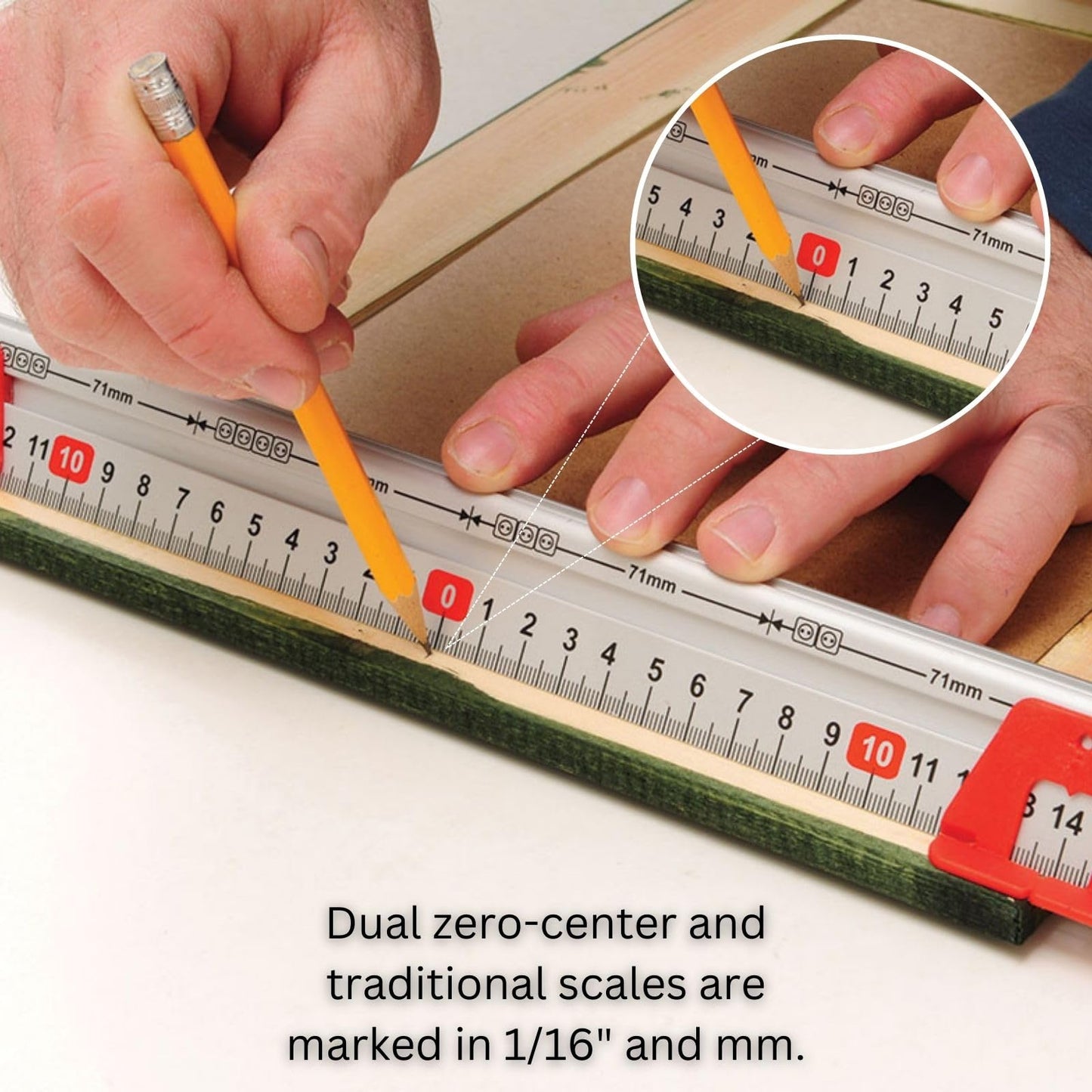 Kapro - 313 Measure Mate - Ultimate Home-Improvement Tool - With Level and Ruler - Features Sliding Markers and Knife Guide - Includes Nail Gripper and Drill Bit Gauge - 24 Inch