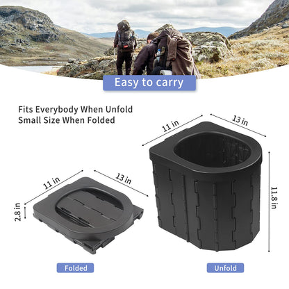 Portable Toilet for Camping, Potty Adults, Porta Travel Commode Bucket Car, Travel, Outdoor, Hiking, Backpack, Trips, Tent, Boat, Beach, Traffic Jam, Home