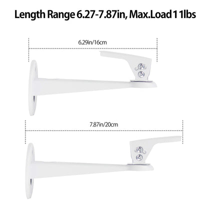 Mini Projector Wall Mount/Projector Hanger/CCTV Security Camera Housing Mounting Bracket(White) - for CCTV/Camera/Projector/Webcam - with Load 8 lbs Length 7.8 inch - Rotation 360° (White)