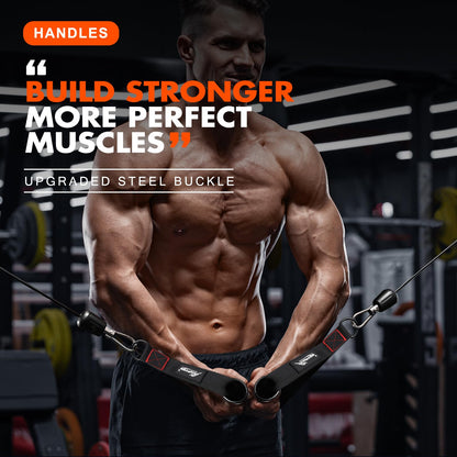 HPYGN Exercise Handles, Replacement Fitness Equipment for Pilates,Yoga,Strength Trainer, Heavy Duty Comfortable Cable Handle Compatible With High Bearing Capacity Pulley Handles, Pull Down Home Gym