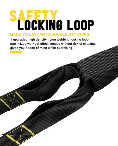 Home Resistance Training Kit, Bodyweight Resistance Straps for Full-Body Workout, 2 Adjustable Workout Straps with Handles, Door Anchor, Supports Up to 500Lbs, All-in-ONE Home Gym Equipment