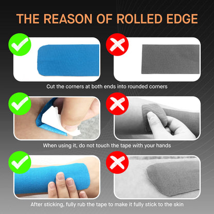 OK TAPE Kinesiology Tape, Regular Original Cotton Elastic Athletic Tape for Support and Recovery, Sports Tape, 2in×16.4ft Uncut Roll - Pink