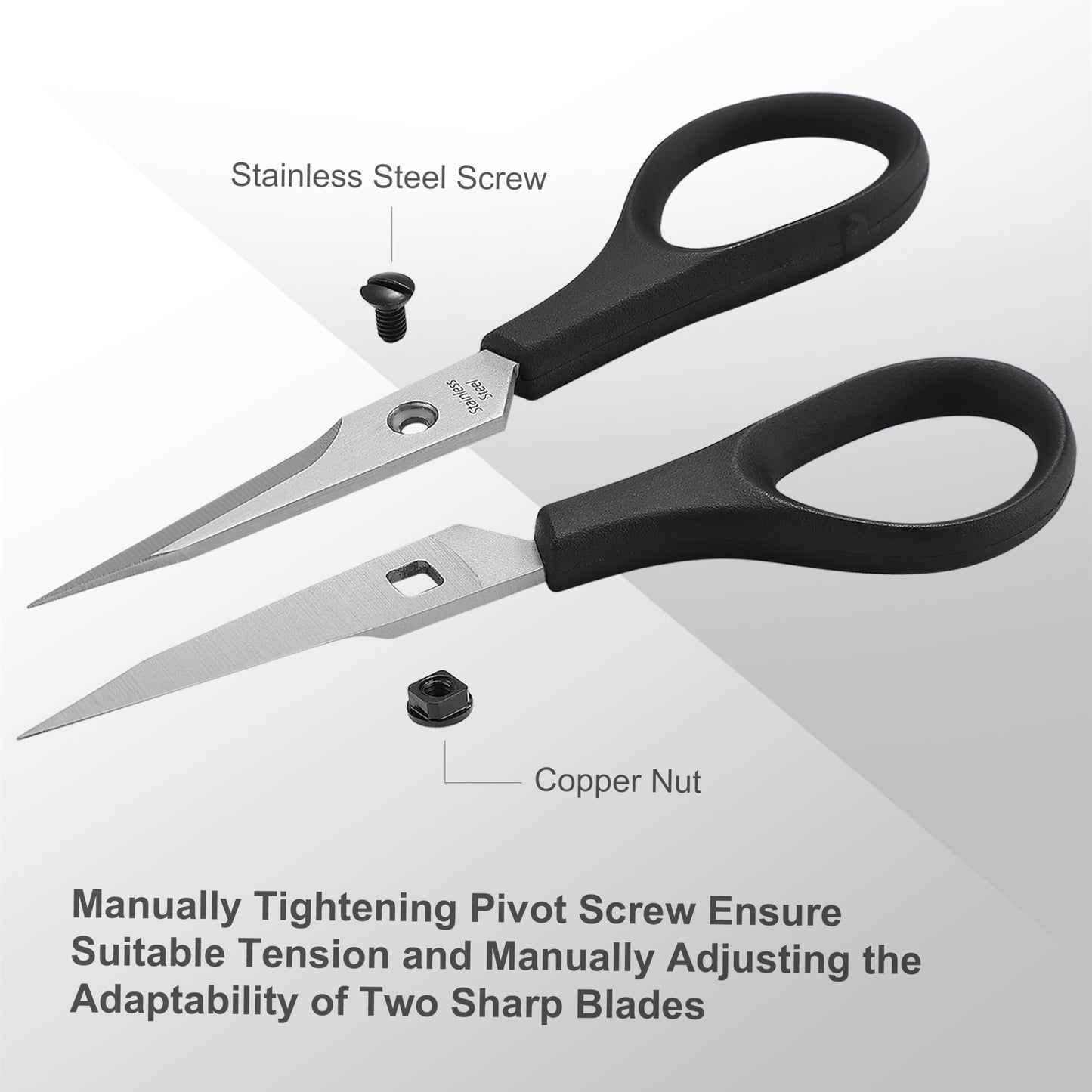 PAFASON Stainless Steel Embroidery Quilting Sewing Knitting Crafts Thread Scissor With Safety Cover